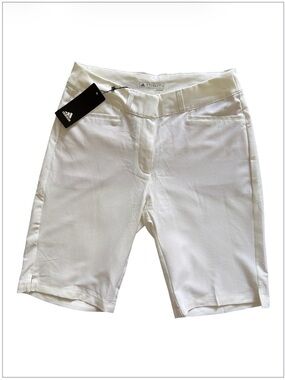 NWT Adidas Women’s White Golf Shorts Size 2 Performance Stretch